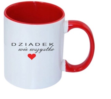 KUBEK PREZENT NA DZIEŃ DZIADKA DZIADEK WIE WSZYSTKO