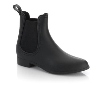 31 МАТОВЫЕ РЕЗИНОВЫЕ БОТИНКИ БОТИНКИ РЕЗИНОВЫЕ ЧЕРНЫЕ 37