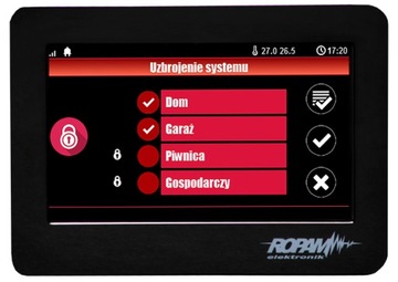 Manipulator TPR-4BS w obudowie natynkowej, czarnej