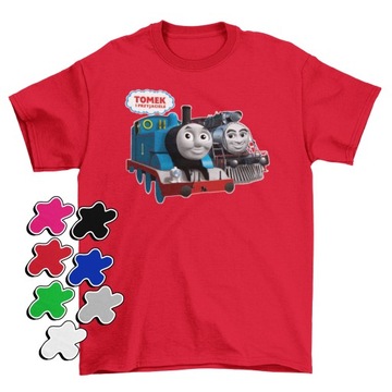 KOSZULKA T-SHIRT DZIECIĘCA Z NADRUKIEM TOMEK I PRZYJACIELE -XS 110-116