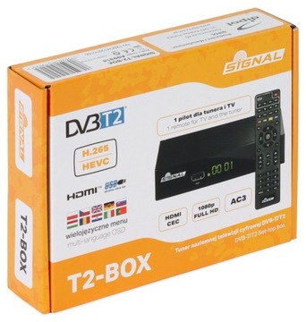 Тюнер DVB-T2 HEVC, ТВ-декодер PVR SIGNAL T2-BOX