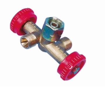 Распределитель баллона, газовый клапан, двухсекционный, тройник, решетка, кемпер, кухонный прицеп