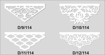 Декоративный ажур для ширмы 60 см, узоры и цвета.