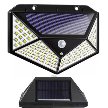 LAMPA SOLARNA 100 LED Z CZUJNIKIEM ZMIERZCHU RUCHU