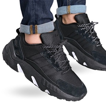 Buty Męskie ADIDAS ZX 22 Boost GY670 Sneakersy 39 1/3 Origin Czarne Wygodne