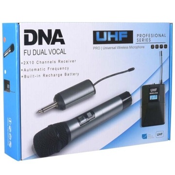Беспроводной вокальный микрофон DNA FU DUAL VOCAL, 2 ручных передатчика