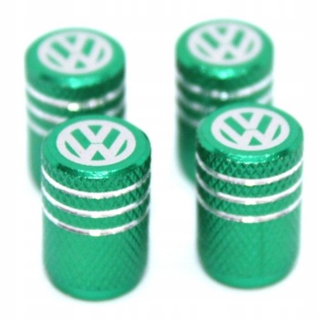 Nakrętki na wentyle VOLKSWAGEN ZIELONE 4 szt.