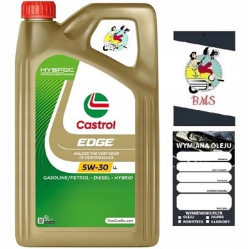 OLEJ SILNIKOWY CASTROL 5w30 5w-30 EDGE TITANIUM FST LL 5L