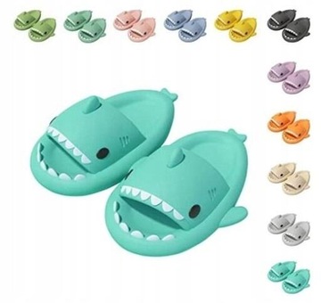ŚMIESZNE KLAPKI ANTYPOŚLIZGOWE REKIN SHARK KAPCIE