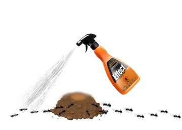 ŚRODEK SPRAY PREPARAT NA KOMARY MRÓWKI MUCHY EFFECT 500ML CYTRUSOWY ZAPACH