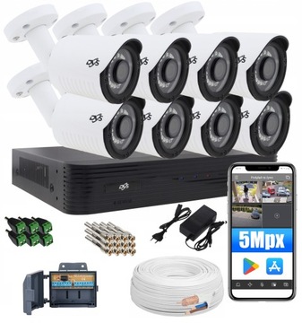 Zestaw do monitoringu 8 kamer 5Mpx aplikacja DVS