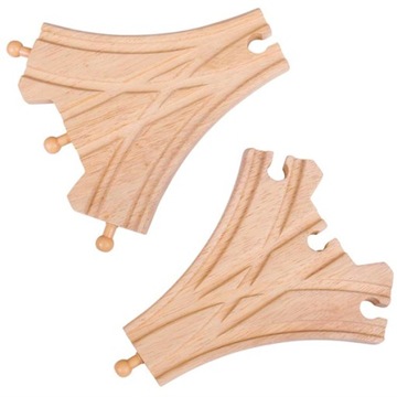 Пути стрелочные, тройной ж/д, 2 шт. Бигджигс