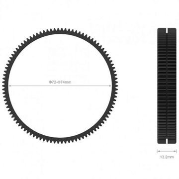 Бесшовное кольцо фокусировки Smallrig 72–74 мм 3293