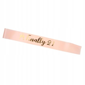 6xFinally 21 Атласный пояс Поздравление с днем ​​рождения