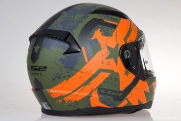 МОТОЦИКЛЬНЫЙ ШЛЕМ LS2 FF353 RAPID II Thunder Birds Orange СИСТЕМА PINLOCK