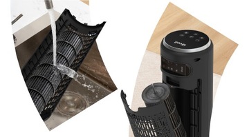 Колонной вентилятор Levoit TempSense 36 DC, портативный, мощный, 7,9 м/с.