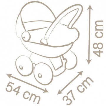 Глубокая коляска для куклы SMOBY Baby Nurse.