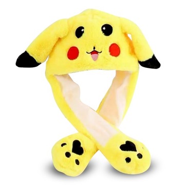 ŚWIECĄCA RUCHOMA CZAPKA PIKACHU POKEMON LED HIT ŚWIĘTA