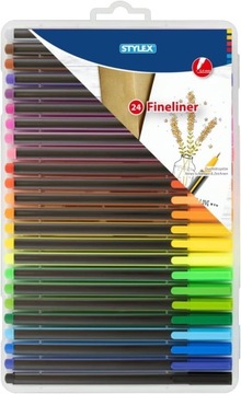 Cienkopisy STYLEX Fineliner 0,4mm, 24szt.