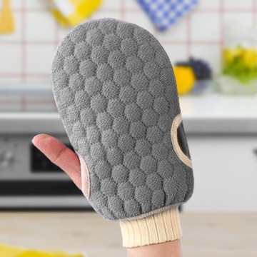 Rękawiczki do szorowania ciała, ściereczka złuszczająca, myjka do kąpieli, szara