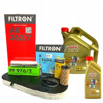 ZESTAW FILTRÓW BMW 5 F10 F11 518d 520d + OLEJ 6L