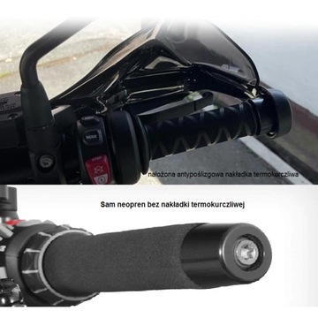 Термоусадочные чехлы на ручки руля BMW GS.