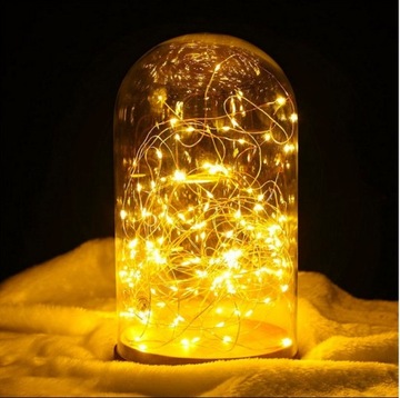 100 СВЕТОДИОДНЫХ МИКРОПРОВОДНЫХ ЛАМП ДЛЯ USB, теплый белый