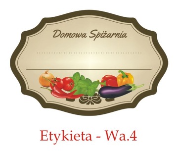Etykiety naklejki na słoiki - przetwory WA4