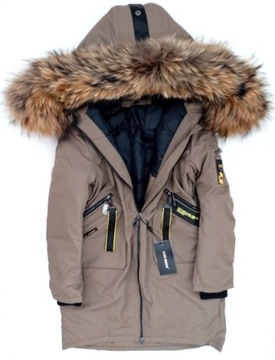 LIZA BRUCE PARKA puchowa puch jenot cappucino SM