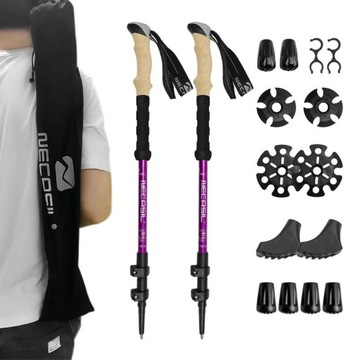 Сверхлегкая походная палка 6061, треккинговые палки с внешней молнией и St.