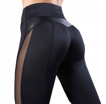 Sexy LEGINSY SPORTOWE Z SIATECZKĄ LEGGINSY