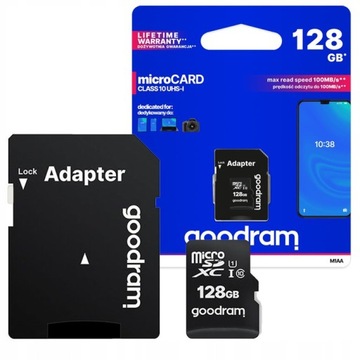 КАРТА ПАМЯТИ GOODRAM 128 ГБ КЛАСС 10 / 100 МБ/с