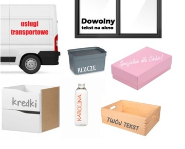 Наклейка с любым текстом, персонализированная, различные шрифты, высота 4 см.