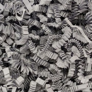 Wypełniacz ekologiczny papierowy do paczek ZigZag Delux wiórka szare - 1kg