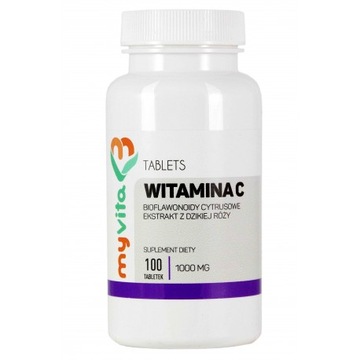 Myvita Witamina C Dzika Róża Bioflawonoidami 100 t
