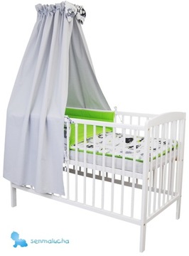 Детская кровать 120х60 Анджей лакированная сосна + кокос-гречишный матрас