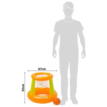 НАДУВНОЙ БАСКЕТБОЛ ДЛЯ БАССЕЙНА + МЯЧ INTEX 58504