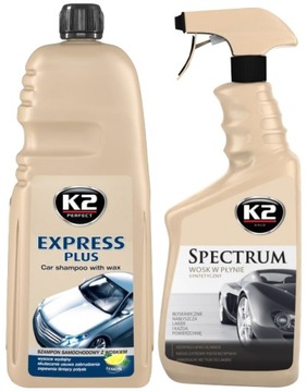 K2 EXPRESS SZAMPON 1L + QUICK DETAILER +MIKROFIBRA
