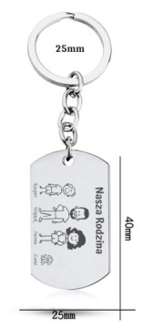 Брелок с гравировкой Наша СЕМЬЯ, подарок Маме, Бабушке, Дедушке