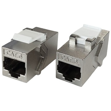 Łącznik kat.6 FTP STP beczka keystone RJ45 SLIM
