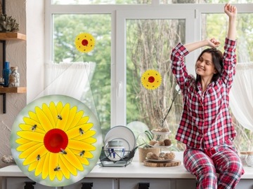 LEP NA MUCHY NA OKNO PUŁAPKA LEPOWA NA MUCHY MUSZKI OWOCÓWKI NO PEST 4 SZT