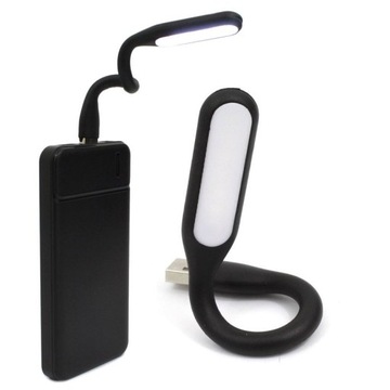 Lampka LED USB mała do Laptopa Mocna Giętka czarna