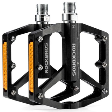 PEDAŁY ROWEROWE PLATFORMOWE Z ODBLASKAMI ROCKBROS ALUMINIOWE
