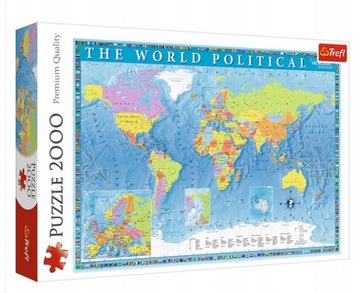 PUZZLE 2000 POLITYCZNA MAPA ŚWIATA 27099 TREFL