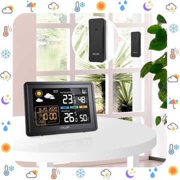 БЕСПРОВОДНАЯ ПОГОДНАЯ СТАНЦИЯ ГИГРОМЕТР НАРУЖНЫЙ ТЕРМОМЕТР ДАТЧИК ПОГОДЫ