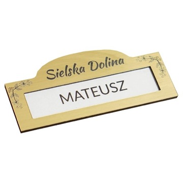 IDENTYFIKATOR FIRMOWY Z WYMIENNĄ KARTECZKĄ MAGNES