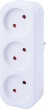 ROZGAŁĘŹNIK ZŁODZIEJKA 3X GNIAZDA 10A TRÓJNIK BEZ UZIEMIENIA BABY PROTECT