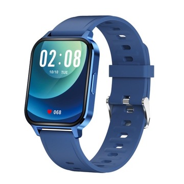 Inteligentny zegarek z ekranem dotykowym Smartwatch monitorujący aktywność fizyczną Serce niebieskie