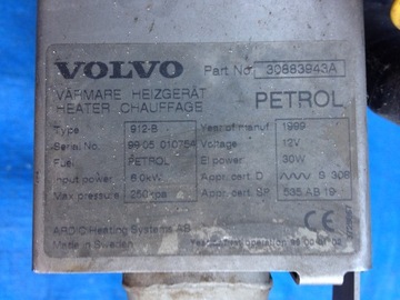 Отопитель VOLVO V40 S50, дополнительный отопитель WEBASTO