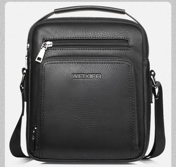 МУЖСКАЯ СУМКА С КАРМАНОМ ЧЕРНАЯ